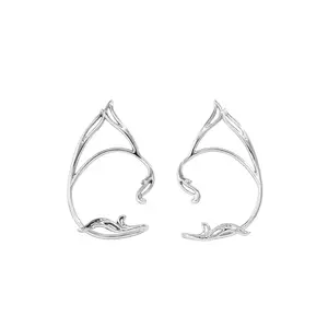 Personality Hollow Out Cat Ears Sweet Cool Cuff Earrings Statement Ear Accessories None Piercing Ear Cuffs