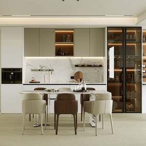 Santopova Modern Kitchen - Dining Renovation: Marble Aesthetic & Ambient Lighting - Product Image 1