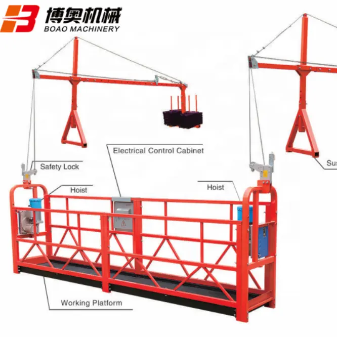 Zlp630/800/1000 piattaforma di lavoro elettrica a ponte piattaforma sospesa a sospensione con culla