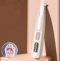 Tondeuse électrique USB pour poils de pattes d'animaux, en ABS, avec lumière LED, pour chiens et chats