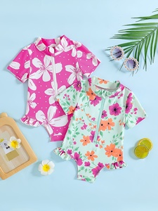 En stock <span class=keywords><strong>Combinaison</strong></span> pour bébé fille, col montant, motif floral, spandex, polyester, <span class=keywords><strong>combinaison</strong></span> à volants, ensemble deux pièces, <span class=keywords><strong>maillot</strong></span> <span class=keywords><strong>de</strong></span> <span class=keywords><strong>bain</strong></span> - Product Image 1