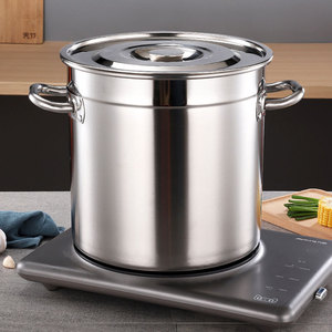 Pentola Alta per Brodo Heavy Duty in Acciaio Inox 304 da 21L, Utensile da Cucina Multiuso dal Design Moderno con Coperchio in Acciaio - Product Image 4