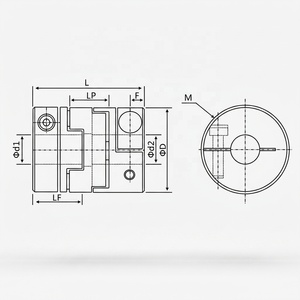 Acoplamiento <span class=keywords><strong>radial</strong></span> CHCA con <span class=keywords><strong>chavetero</strong></span> flexible, acoplador de <span class=keywords><strong>eje</strong></span> de aluminio tipo Oldham para motor paso a paso - Product Image 2
