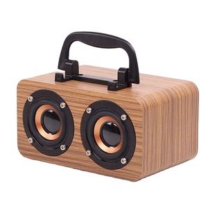 Altavoces de madera portátiles alimentados por batería inalámbricos para REPRODUCTOR DE Audio Bluetooth para el hogar fiesta al aire libre Compatible computadora móvil P - Product Image 3