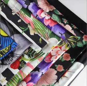 Custom Printing Polyester Stretch Chiffon Fabric For Dress
