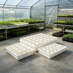 Pot de semis rond en plastique <span class=keywords><strong>pour</strong></span> la culture de légumes et de fleurs - Product Image 1