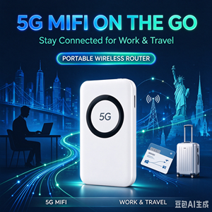 Punto de Acceso Móvil <span class=keywords><strong>MiFi</strong></span> 5G Desbloqueado, Router Portátil WiFi <span class=keywords><strong>6</strong></span> AX900 con Batería Extraíble para Viajes y Oficina - Product Image 4