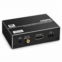 Extracteur audio HDMI 2.0b eARC Hardrock 4K 120Hz HDCP 2.3 7.1CH avec sorties audio optiques et coaxiales pour home cinéma