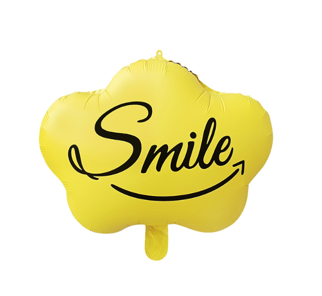 เมฆสีเหลืองพร้อมพิมพ์ลายยิ้ม