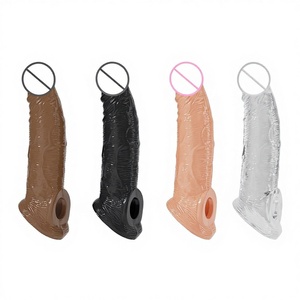 Verlängertes Dickes Spike-Kristall-TPE-Penis-Set Ehemann-Ehefrau Verhütungsmittel Sexspielzeug Erwachsenen-Zubehör Modell 056 - Product Image 1