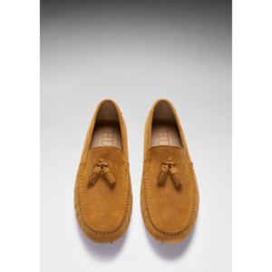 Mocasines con borlas, gamuza color tabaco - Product Image 2