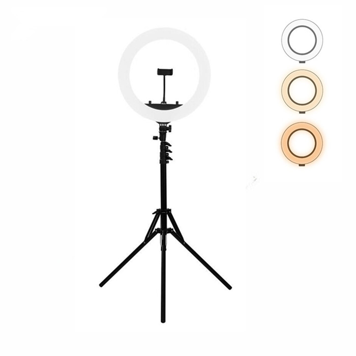 Кольцевой светильник Tik Tok, 18 дюймов, кольцевой светильник для селфи с подставкой, двусторонний складной штатив 2 м, Новое поступление 2020