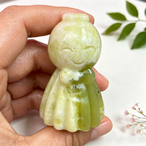 Figura Decorativa de Cristal de Piedra Semipreciosa Natural de 6 cm, Tallada a Mano, Ecológica, para Decoración del Hogar, Teru Teru <span class=keywords><strong>Bozu</strong></span> - Product Image 3