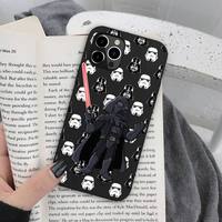 Coque de téléphone en silicone souple avec logo Darth Vader Stormtrooper pour iPhone 13 12 11 Pro Mini XS MAX 8 7 Plus X SE XR