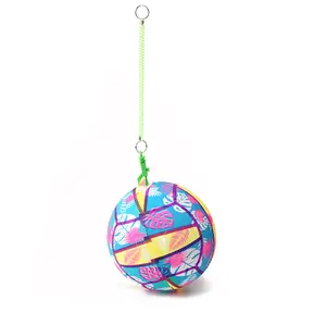 Экологичный надувной пляжный мяч с цепочкой, изготовленный на заказ