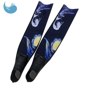 2020 नई आगमन गर्म बेच कस्टम शुद्ध कार्बन फाइबर लंबे ब्लेड पट्टिका स्कूबा स्नोर्कल गोता freediving पंख - Product Image 1