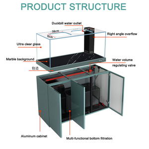 ตู้ปลาแก้วใสพิเศษขนาดใหญ่สำหรับห้องนั่งเล่น ระบบเปลี่ยนน้ำอัจฉริยะ ใช้ได้ทั้งน้ำจืดและน้ำเค็ม - Product Image 3