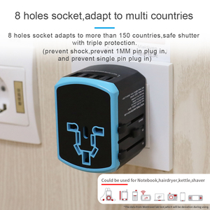 Wontravel tipo <span class=keywords><strong>C</strong></span> cargador rápido adaptador de viaje universal de la UE AUS Reino Unido nos enchufe USB hembra - Product Image 5