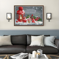Kit de Peinture Diamant Dernière Génération : Décoration Murale Hiver avec Diamants en Résine et Broderie Mosaïque sur Toile