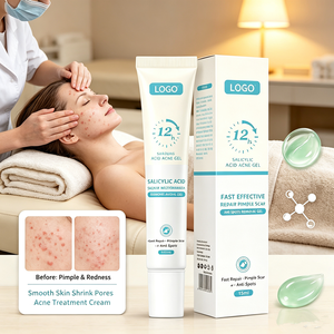Gel Facial Antiacne de Ação Rápida com Ácido Salicílico e Ervas para Espinhas e Cicatrizes - Loção Facial para Remoção de Acne (Marca Própria) - Product Image 1