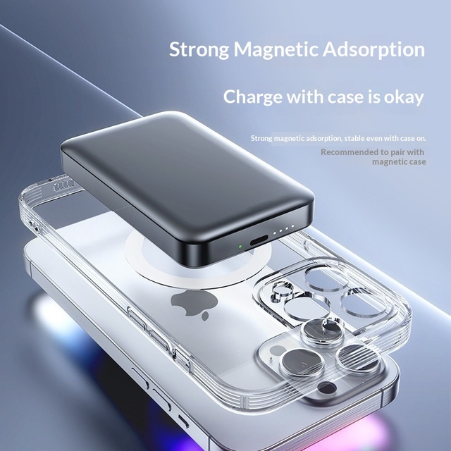 Magsafe Metal 15W Magnetic Wireless Type C 10000mAh Portable Mobile Power Bank High Power Long Battery Life
