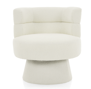 360 Modern Tufted PU Swivel Chair Boucle Swivel Accent Chair for Living Room Bedroom & Home Office - Product Image 6