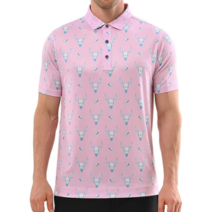 Camiseta Deportiva de Golf Floral Personalizada de Alta Calidad ODM para Hombre, de Nailon, de Secado Rápido, Manga Corta, con Bordado y Logotipo Personalizado Impreso - Product Image 1