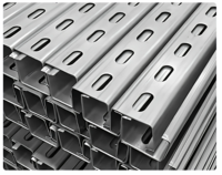 Supports d'accessoires en acier peint pour section C, alliage zinc-aluminium-magnésium, marque Shunlide, modèle 41x41, épaisseur 2,5 mm
