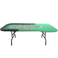 Installation portable et facile Baccarat Texas Club Table de poker à roulette manuelle personnalisée