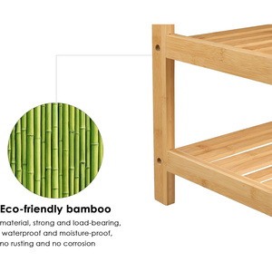 ספסל נעליים אלגנטי עם במבוק נשלף עם מושב נשלף מסיטונאי מדפי נעל עץ הבית - Product Image 4