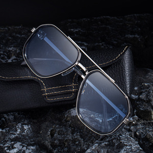 Lunettes de soleil Tb Noir pour hommes, monture carrée, en alliage de cuivre noir, verres PC UV400, emballage en boîte - Product Image 4