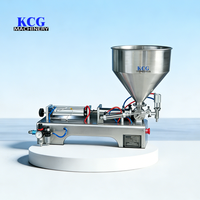 Machine de remplissage de liquides semi-automatique à tête unique, électrique, contrôlée par PLC, pour vin, détergent lessive, sachets de cuisson et fûts