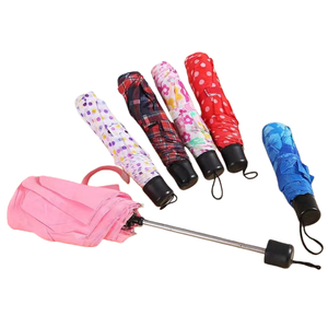 Parapluie pliant créatif 3 volets en gros, mini parapluie portable pour le soleil et la pluie, double usage, compact, pare-soleil en vrac - Product Image 2