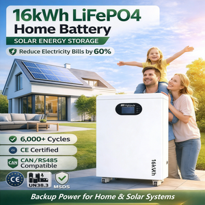 Batería de Litio de Alta Potencia 5100W 10kWh 16kWh 51.2V 300Ah 200Ah 100Ah, Sistema de Almacenamiento de Energía Doméstica Lifepo4 con Poleas - Product Image 1
