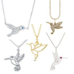 Significato collana colibrì 925 argento zircone colibrì collana - Product Image 1
