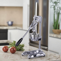 China levert multifunctionele, heavy-duty handmixer, handmatige citruspers van roestvrij staal met gietijzeren voet, zwart.