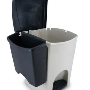 Bidone per Riciclaggio da 50L con Pedale e Coperchio per Uso Interno/Esterno in Polipropilene Contenitore Ecologico per la Separazione dei Rifiuti - Product Image 5