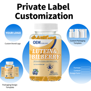 Vitaminas para el Cuidado de los Ojos OEM, Complejo de Arándanos, Betacaroteno, Luteína, Zeaxantina, Gomitas, MOQ Flexible, Plazo de Entrega Rápido, Certificado cGMP COA - Product Image 2