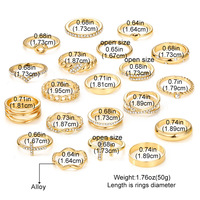 Novirassine – Ensemble de bagues empilables plaquées or 18 carats pour femme, motif rose, pour mariage, alliance éternité, bijoux de mode quotidiens