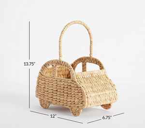 Nouvelle Arrivée 2026 : Panier de Pâques Tressé en Jacinthe d'Eau Façonné en Voiture, Fait Main, pour la Chasse aux Œufs des Enfants - Prix Abordable - Product Image 6