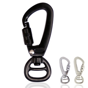 Mosquetón de Aleación de Zinc Negro Baichao S12, Gancho de Seguridad para Perros, Llavero para Camping, Senderismo, Escalada, Venta al por Mayor de Fábrica, Giratorio para Correa - Product Image 1