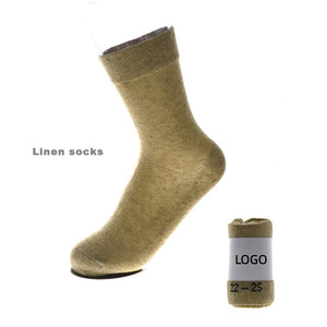 Calcetines de Lino y Algodón para Hombre y <span class=keywords><strong>Mujer</strong></span>, Antiolor, Absorbentes de Sudor, Antibacterianos, Desodorantes, Tejidos, Transpirables, Ecológicos - Product Image 1