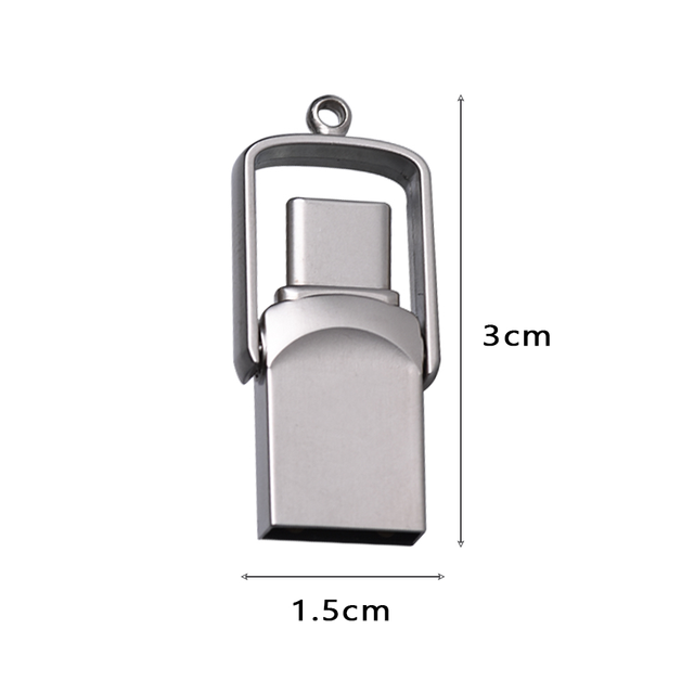 2024 FASHION USB 3.0 Type-c USB Flash Drive 2.0 4GB 128GB 2 in 1 Swivel Flashdrive for Type-c or Android Dual USB Custom Logo