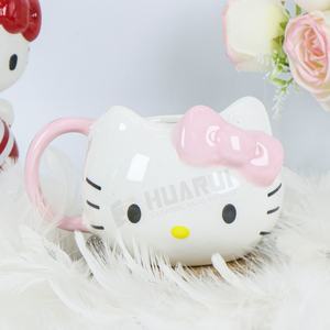 Tazza <span class=keywords><strong>da</strong></span> <span class=keywords><strong>Caffè</strong></span> in Ceramica per Bambini a Forma di Gatto 3D, Regalo Promozionale, Simpatica Tazza per Latte e Colazione in Porcellana - Product Image 3