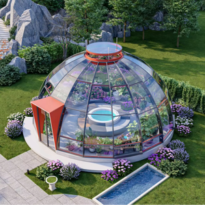 Véranda en verre à double vitrage Low-E, cadre en aluminium, confort 4 saisons, chambre, jardin, maison en verre extérieure personnalisable - Product Image 1