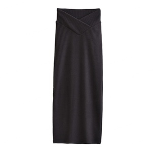Falda midi de punto estilo europeo y americano, sexy, con cintura alta y efecto adelgazante, nueva colección de otoño, estilo Spice Girl. - Product Image 4