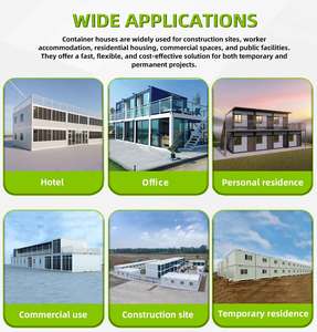 Maison conteneur préfabriquée renforcée, résistante au vent, démontable, résistante à <span class=keywords><strong>la</strong></span> pluie, bâtiment modulaire pour <span class=keywords><strong>logement</strong></span> de chantier - Product Image 5
