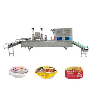 Automatic Efficient Hot Sale Tray Packing Machine Tray Sealing Machine Fast Food Instant Rice Sealing Machine