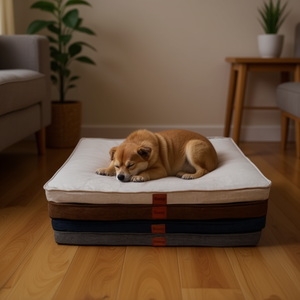 Tappetino per Animali Domestici Super Morbido in Spugna Cristallina 5cm, Grigio Chiaro 80*120*5cm per Letti Confortevoli per Animali - Product Image 3