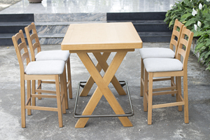 Outdoor <b>Foldable</b> Solid Wood <b>Table</b> and <b>Chair</b> Set, Waterproof and Rot-resistant, Practical <b>for</b> Balcony and Terrace Leisure Use - Product Image 3